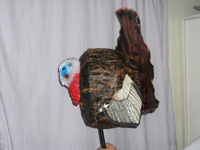 Competed Pop-up Turkey Decoy Side View