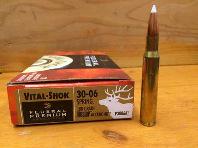 Pictured is Federal .30-06 in 180 Grain