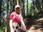 Hiker on Diez Vistas Trail