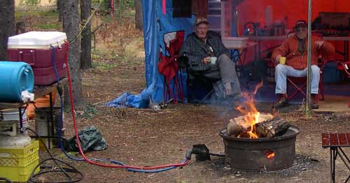 Our Moose Camp with Camp Water Heater