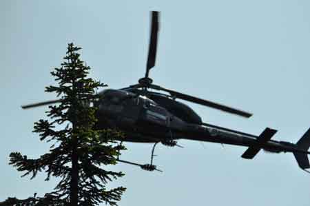 Helicopter for hunting