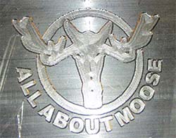 All About Moose Logo Engraving