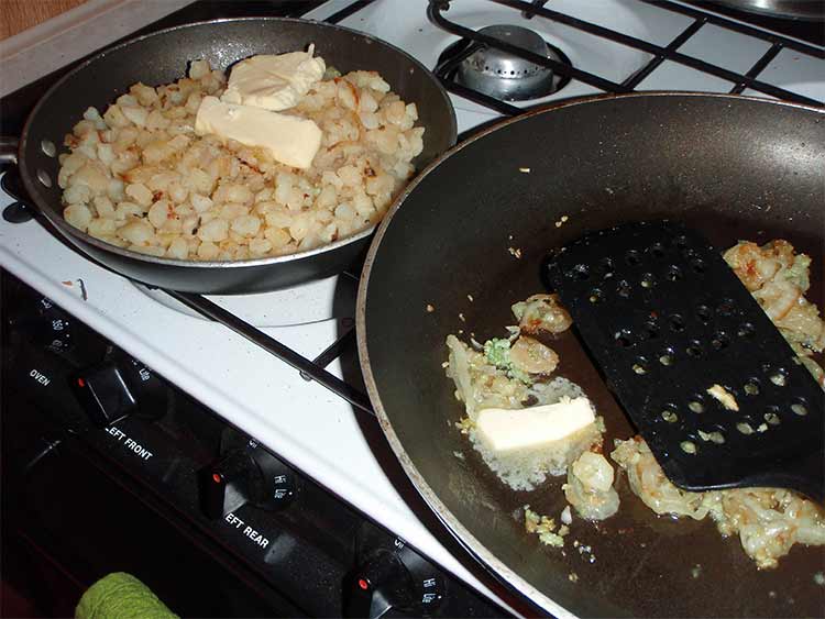 Melting Butter for Moose Liver