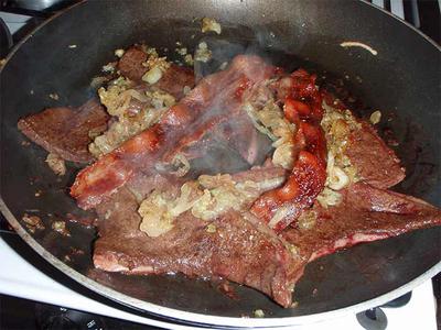 Frying Moose Liver