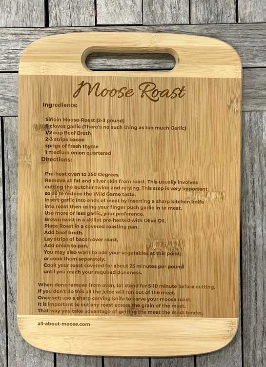 Moose Roast Cutting Board