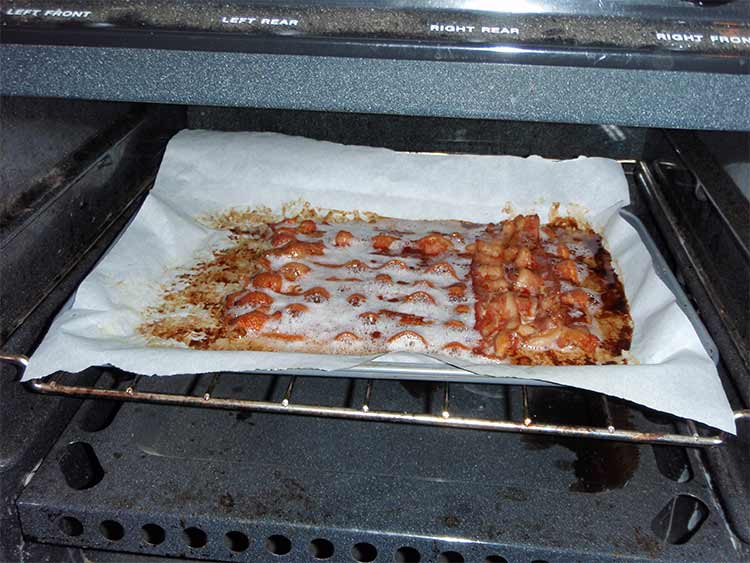 Bacon on Parchment Paper for Moose Liver