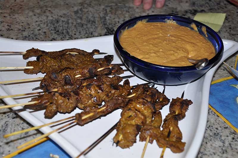 Curried Moose Satay