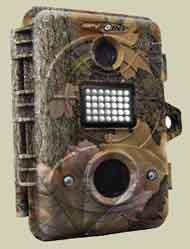 Moose Photo Contest Spypoint Trail Camera - Main features: 5.0 Megapixel, 35 infrared LEDs, 5 zone sensor, Date, time, temp. and moon phase stamp, Camera and video, modes, Operates on 6 AA batteries, Item Description: Smaller and easier to handle than most game cameras, the IR-5's multi-shot setting takes 5-megapixel color photos in 4-photo bursts by day and bright 35-infrared LED black-and-white photos at night. Remove the internal camera and switch to the video mode setting to record footage of your hunt. Very fast trigger speed with the all-new 5 zone sensor.  At only 4.5" x 6.8" x 2.8", the IR-5 is easy to set up anywhere. It operates on 6 AA batteries or a rechargeable lithium battery pack (not included). Date, time, temp. And moon phase stamp automatically printed on each photo. Store footage from the IR-5 on removable SD/SDHC cards as large as 32 GB (not included). Camera includes 12V power jack, mounting strap, USB cable, and video cables.