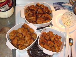 Place nuggets in casserole dish/dishes with lid